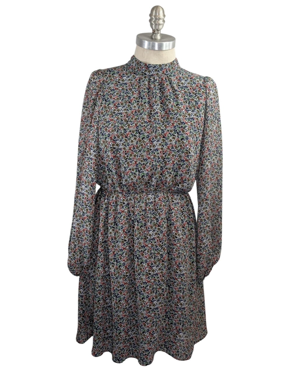 Boden Floral High Neck Flippy Mini Dress - Sz 6R